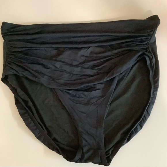 Lauren Ralph Lauren Size 18W Black Plus Size High-Waist Bikini Swim Bottom. New - Picture 6 of 6
